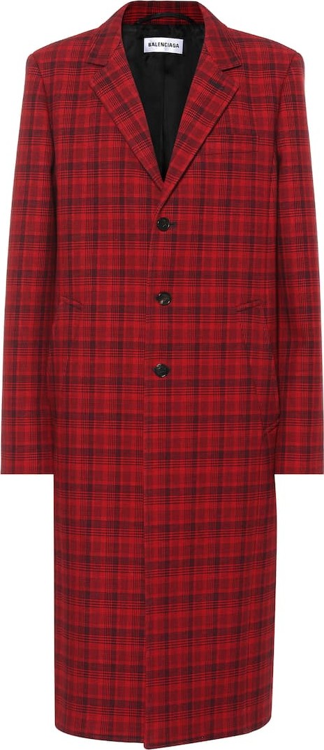 Balenciaga Checked cotton-blend coat