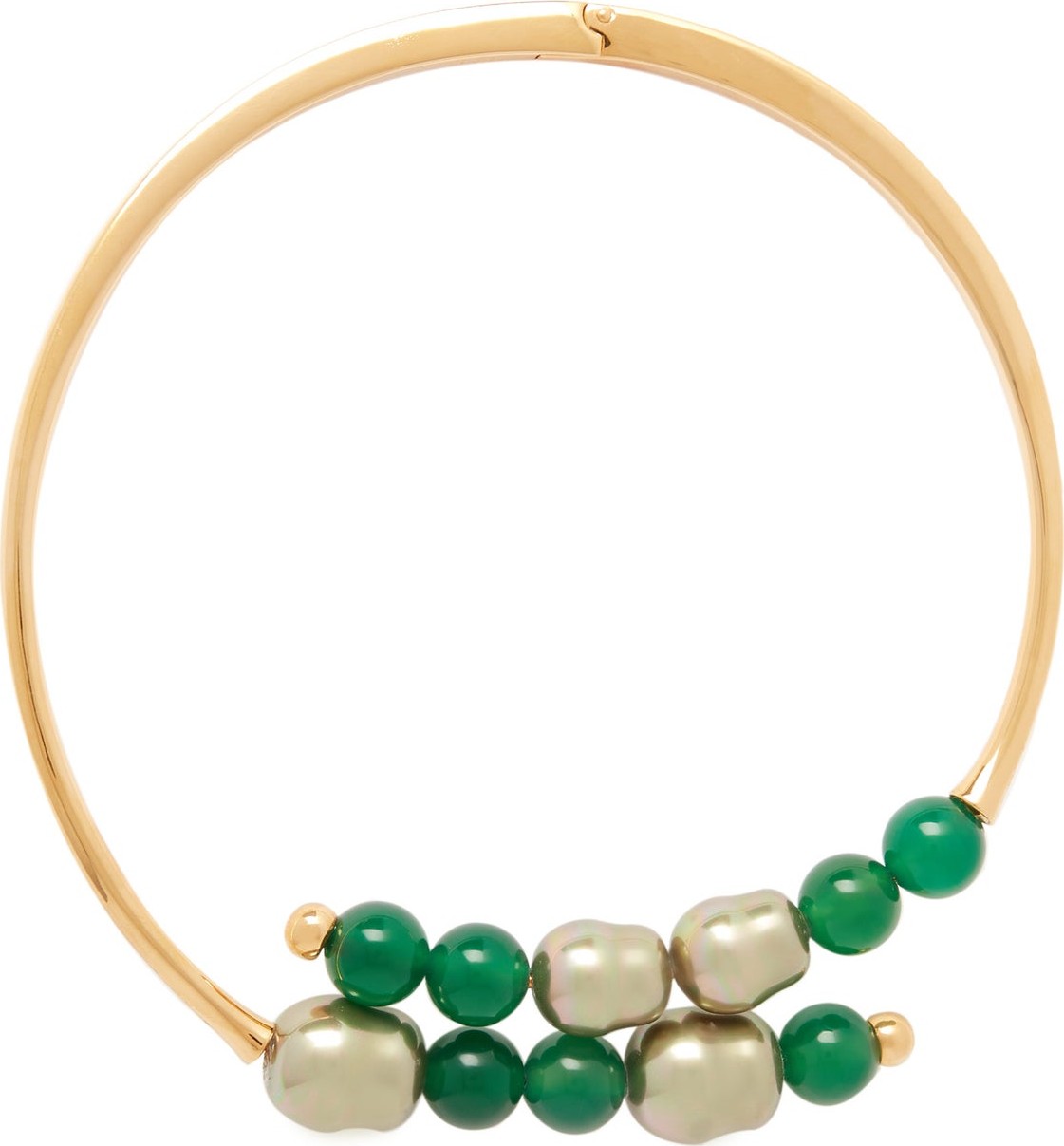 Peter Pilotto Beaded hinged choker necklace
