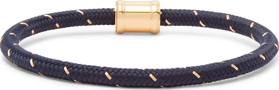 Miansai Gold-Tone, Nylon and Steel Rope Bracelet