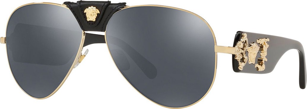 Versace Medusa Aviator Sunglasses