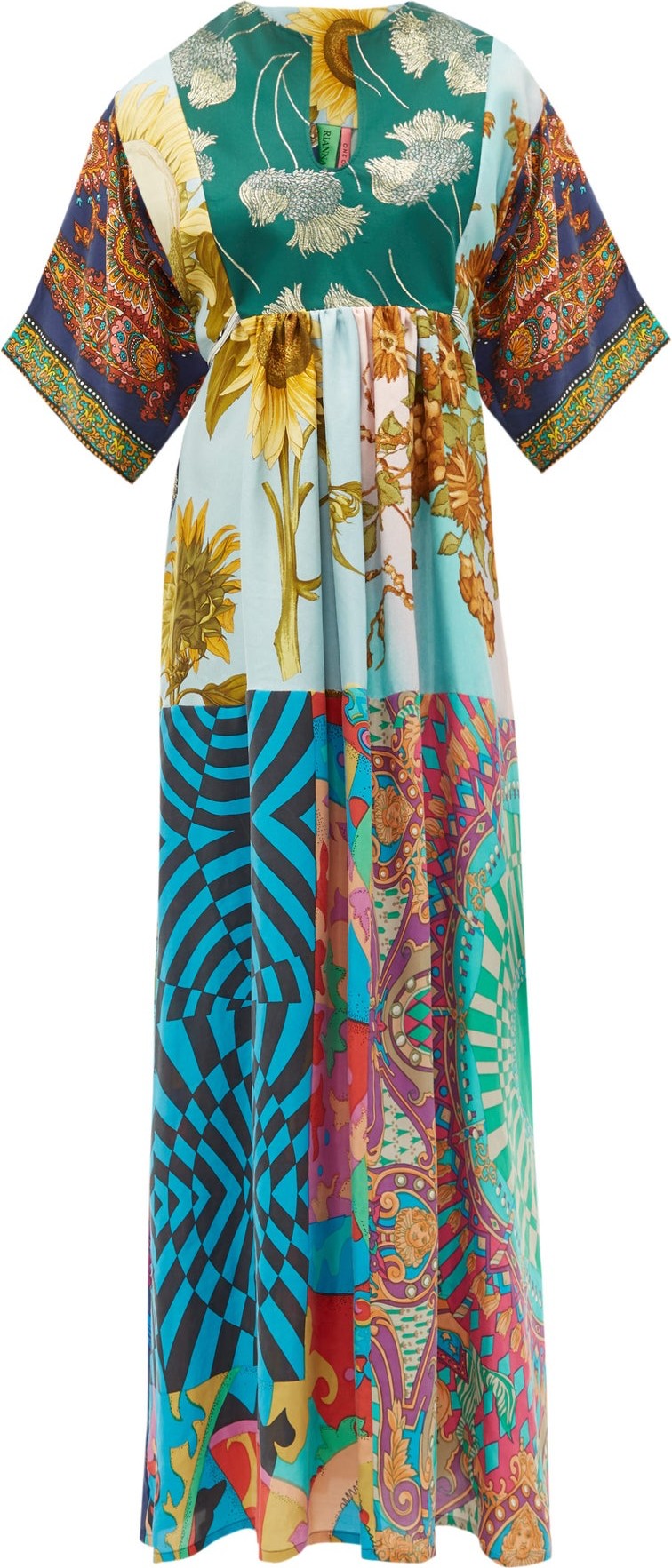 Rianna + Nina Vintage patchwork silk maxi dress