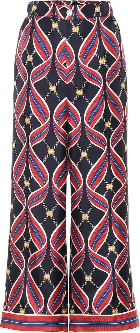 Gucci Printed silk pants