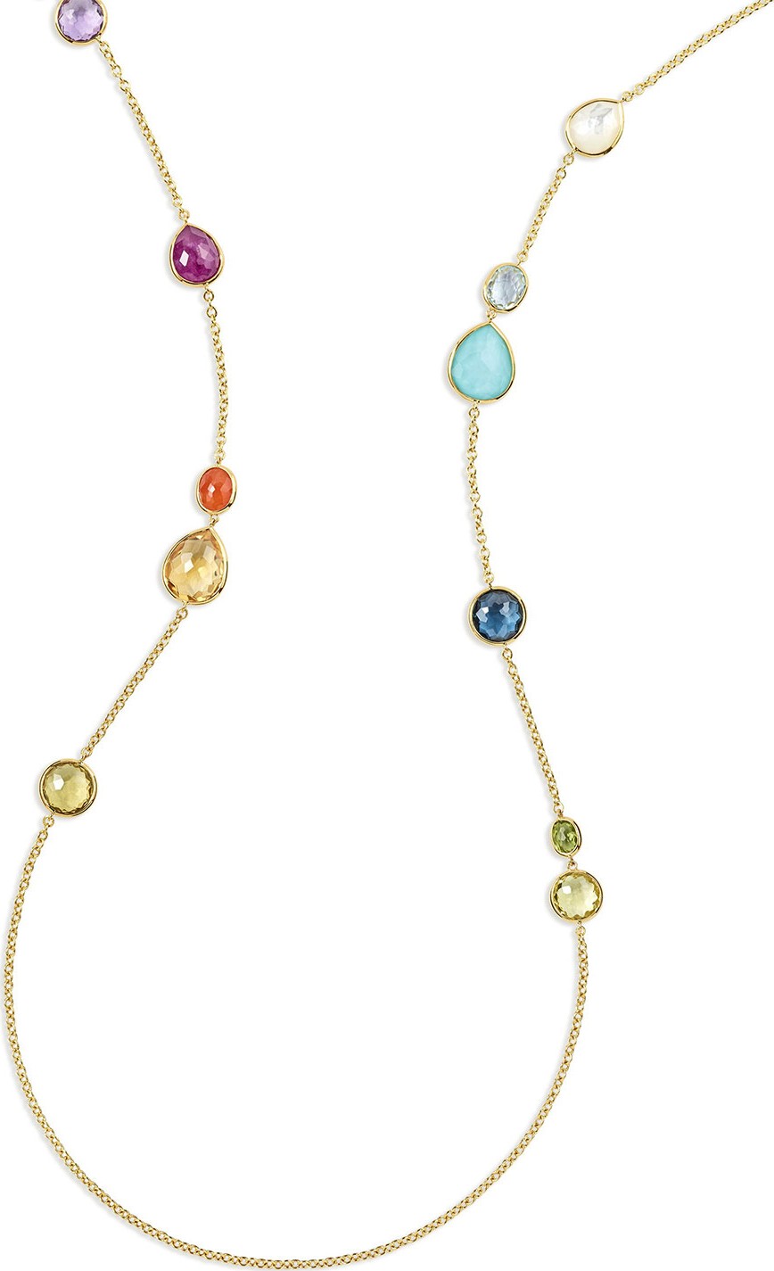 IPPOLITA 18K Rock Candy® Mixed Stone Long Necklace in Summer Rainbow, 40"