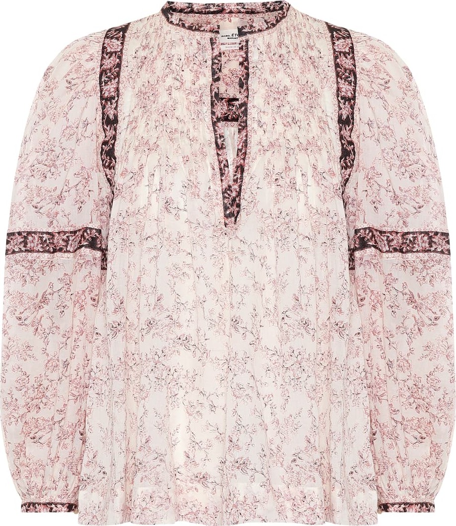 Isabel Marant Etoile Violette floral cotton top