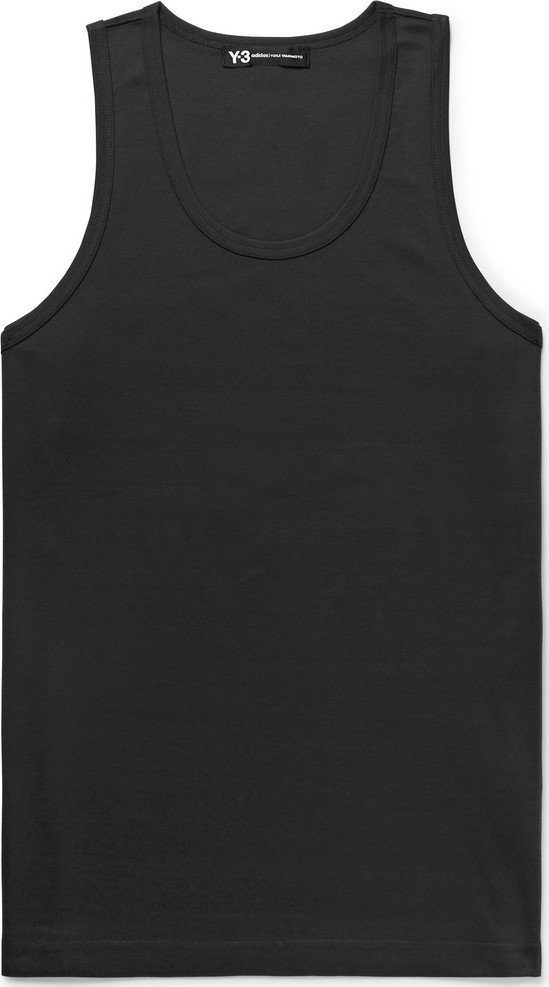 Y-3 Slim-Fit Logo-Print Cotton-Jersey Tank Top