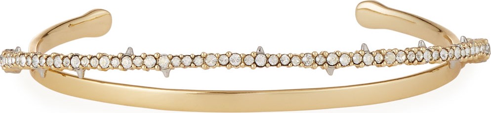Alexis Bittar Crystal Lace Orbiting Cuff Bracelet