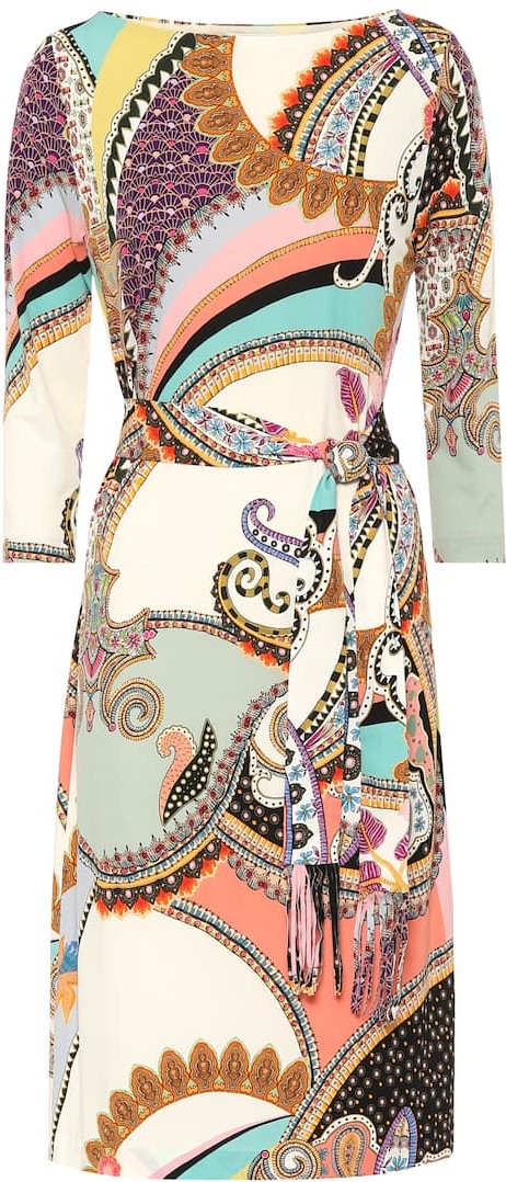 Etro Printed stretch-jersey midi dress