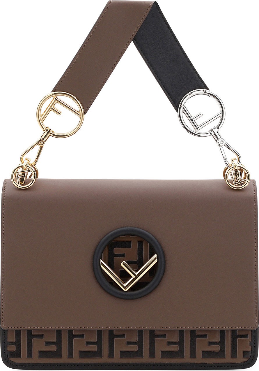 Fendi Kan I Regular FF Bicolor Shoulder Bag
