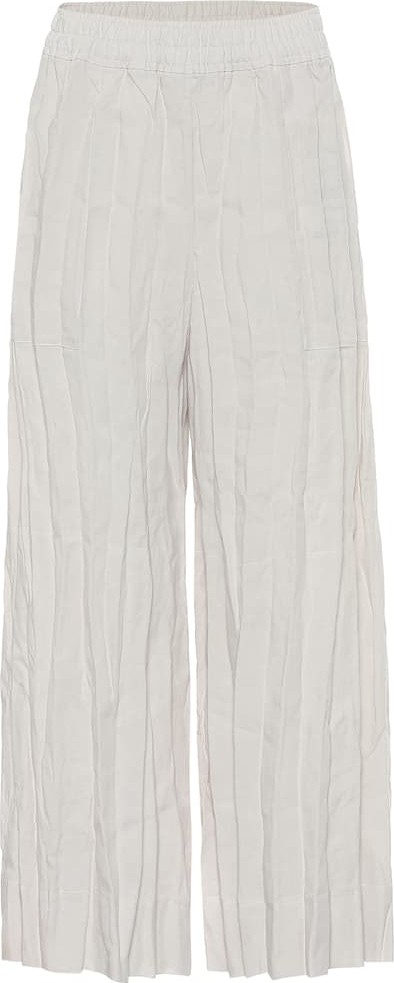 Acne Studios High-rise wide-leg linen pants