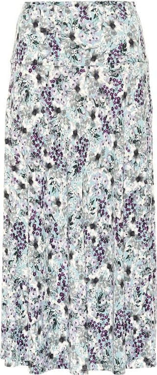 Erdem Elvin floral jersey midi skirt