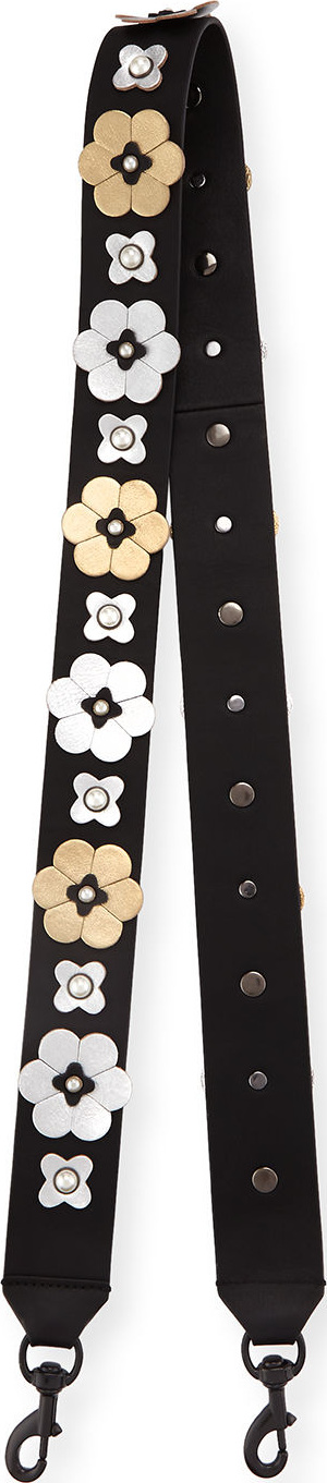 Rebecca Minkoff Floral Stud Guitar Bag Strap