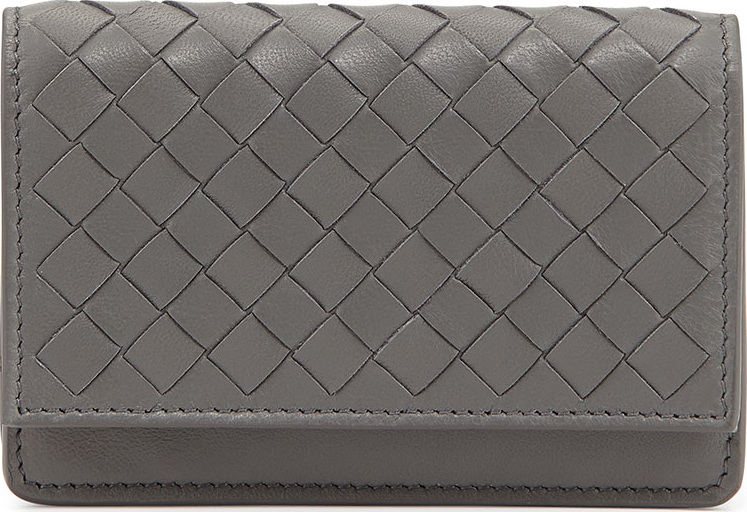 Bottega Veneta 5/6 Credit Card Flip Case, New Light Gray