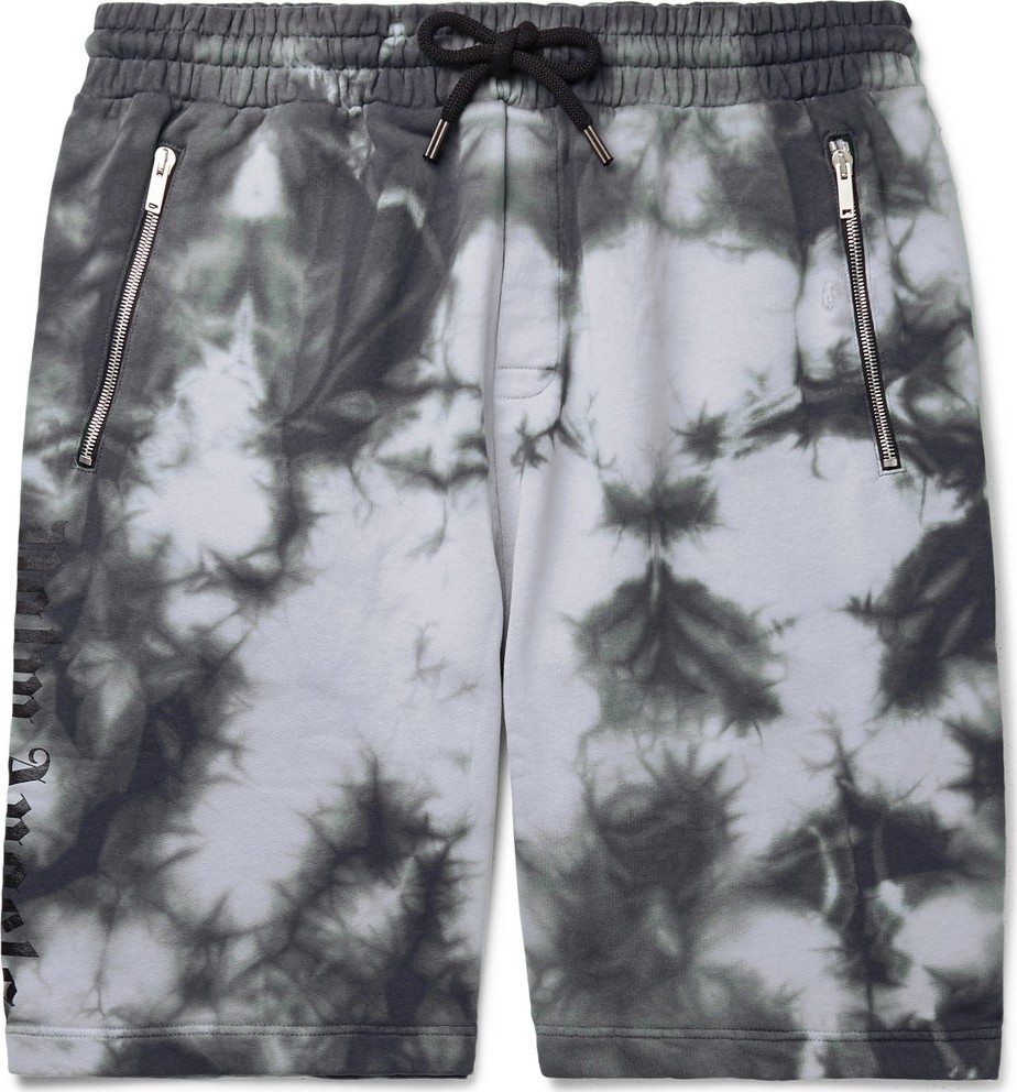 Palm Angels Tie-Dyed Loopback Cotton-Jersey Drawstring Shorts