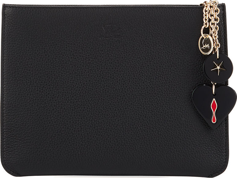 Christian Louboutin Loubicute Calf Empire Charms Clutch Bag