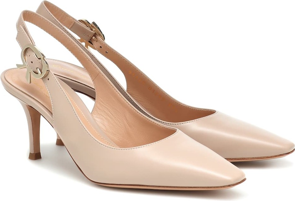 Gianvito Rossi 70 leather slingback pumps