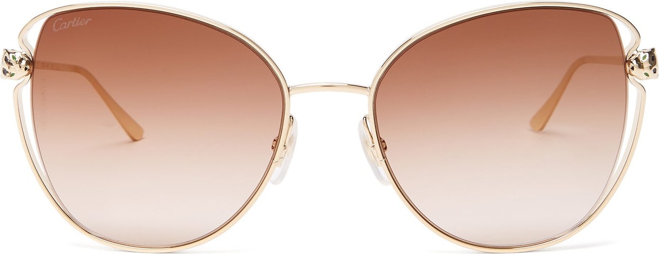 Cartier Panthére butterfly metal sunglasses