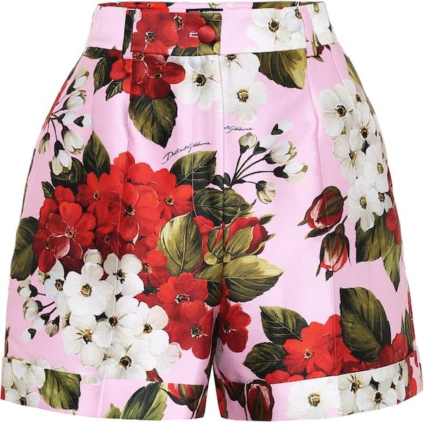 Dolce & Gabbana Floral cotton and silk shorts