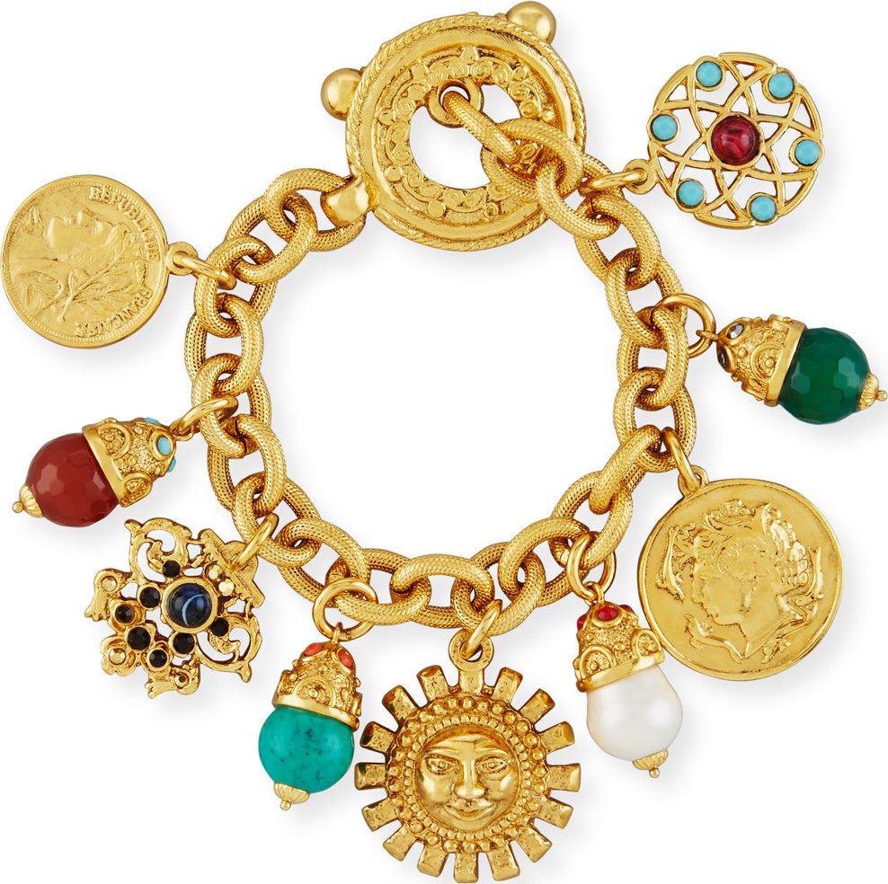 Jose & Maria Barrera Sun Coin Charm Bracelet