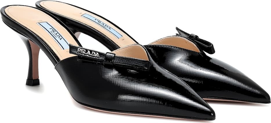 Prada Saffiano leather mules