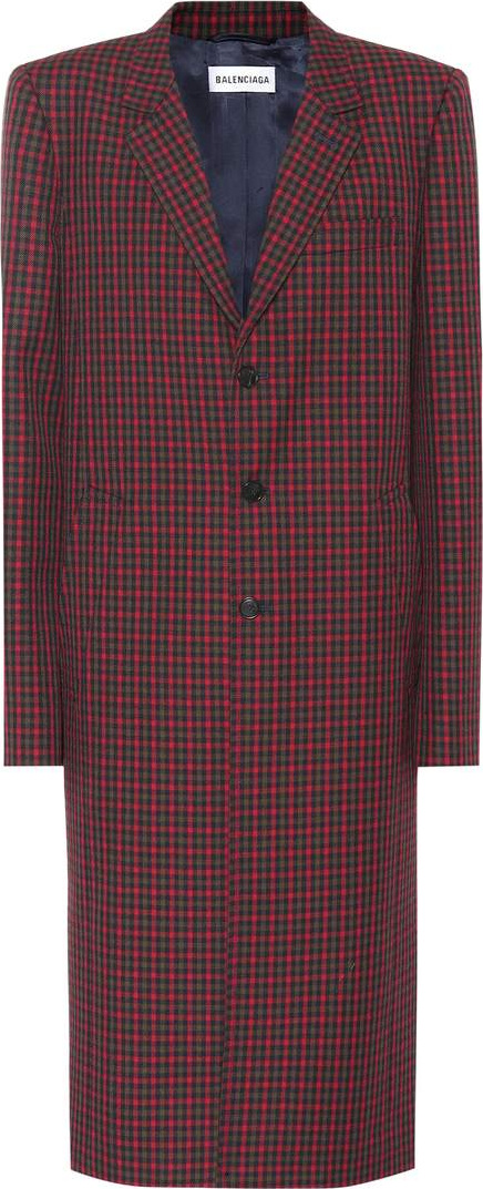 Balenciaga Checked wool coat