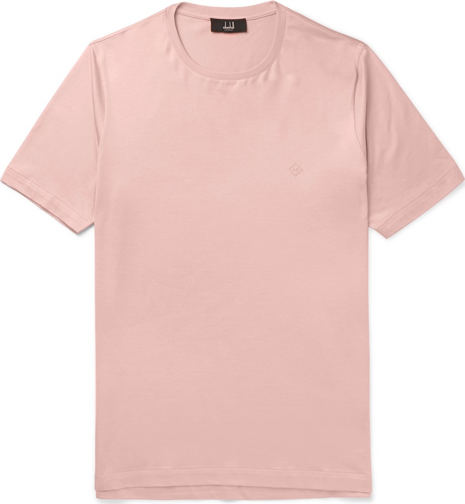 Dunhill Logo-Embroidered Cotton-Jersey T-Shirt