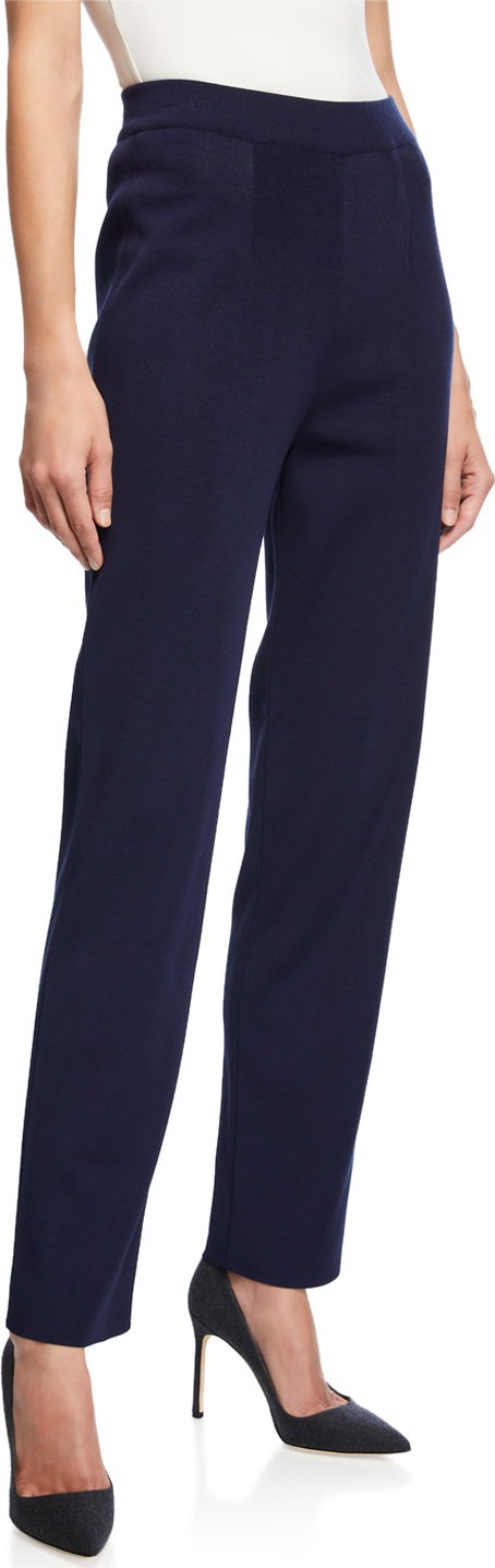 Misook Straight-Leg Knit Pants