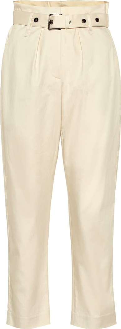 Brunello Cucinelli Cotton high-rise cropped pants