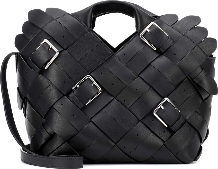 LOEWE Woven buckle leather tote