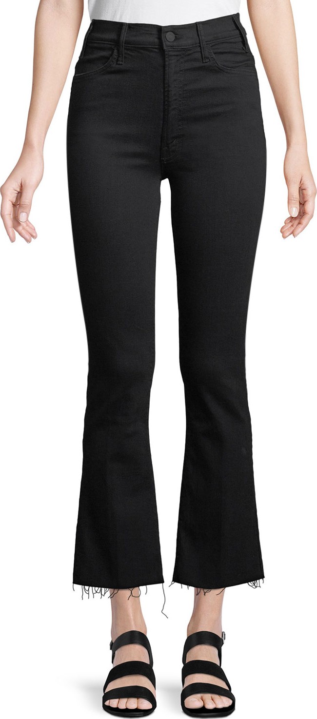 MOTHER Hustler Frayed Ankle Boot-Cut Jeans