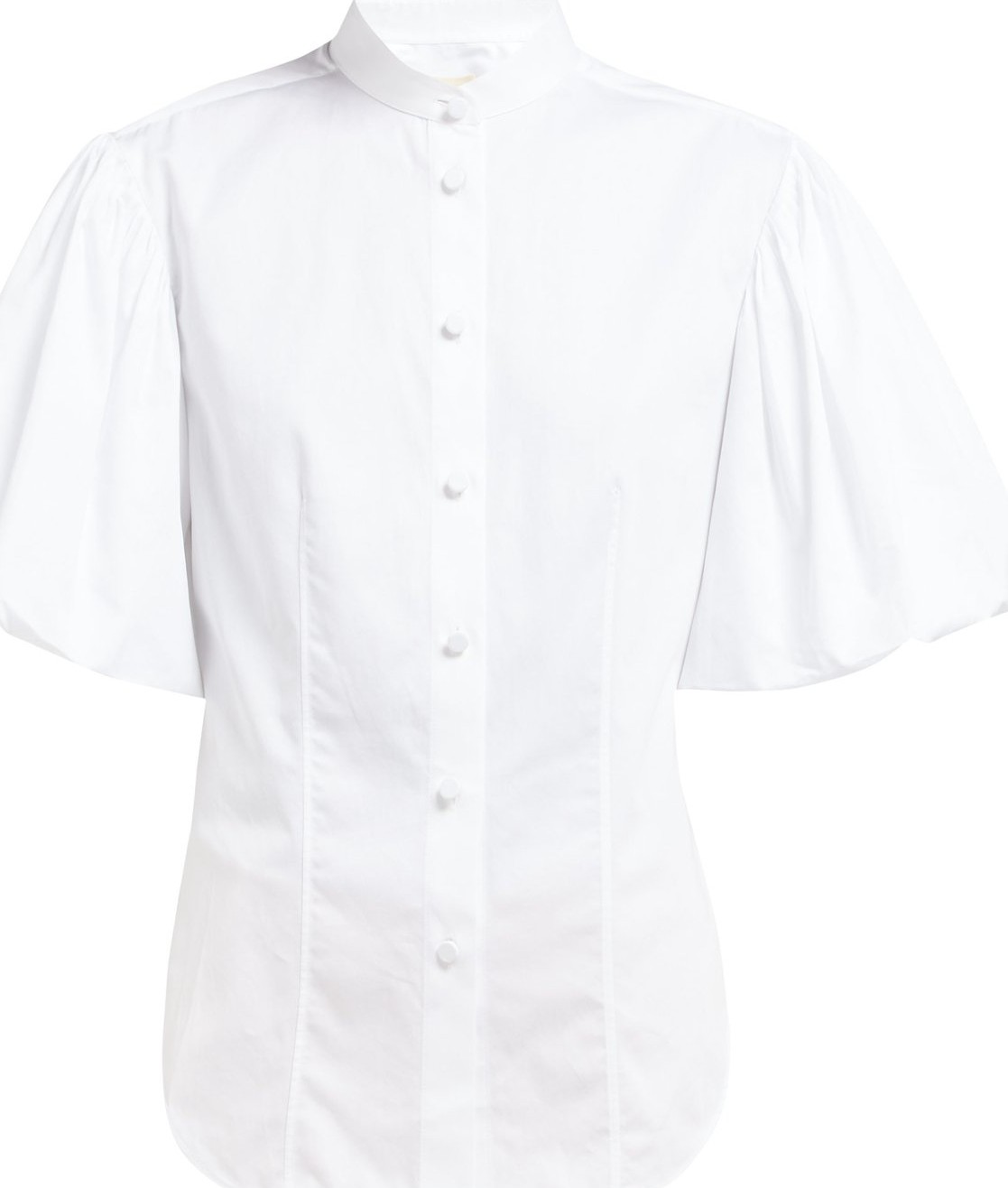 Khaite Doma balloon-sleeve cotton-poplin shirt