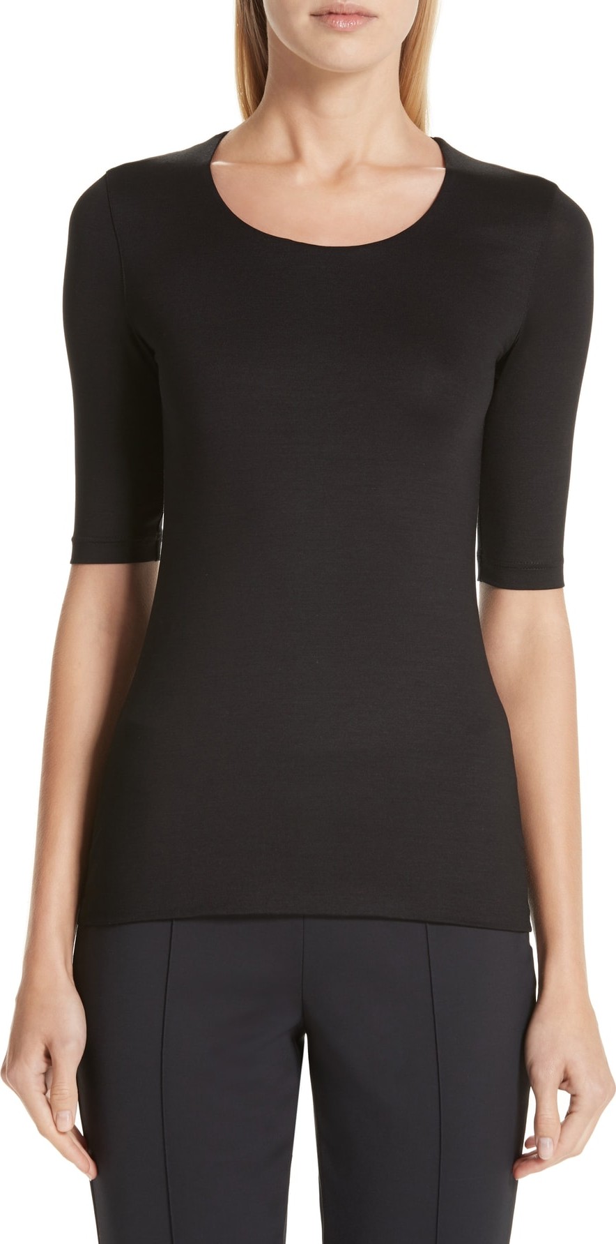 Akris Stretch Silk Jersey Top