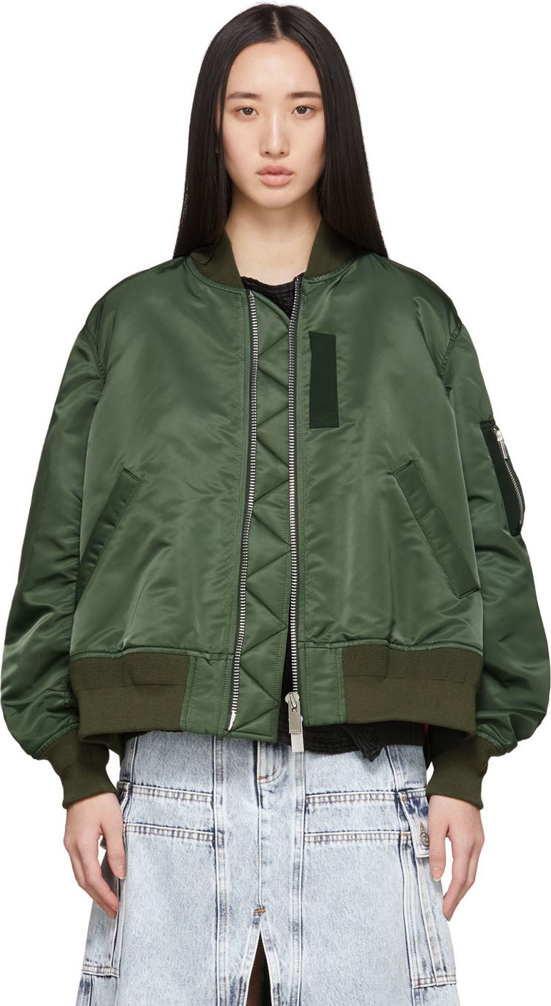 Sacai Khaki MA-1 Bomber Jacket