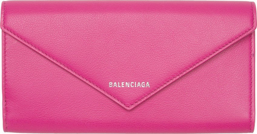 Balenciaga Pink Thin Money Papier Wallet