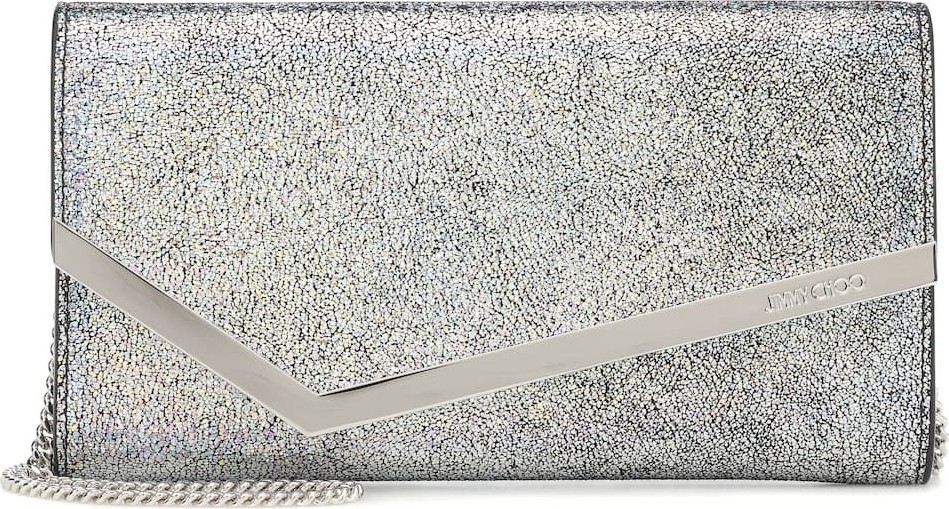 Jimmy Choo Emmie leather clutch