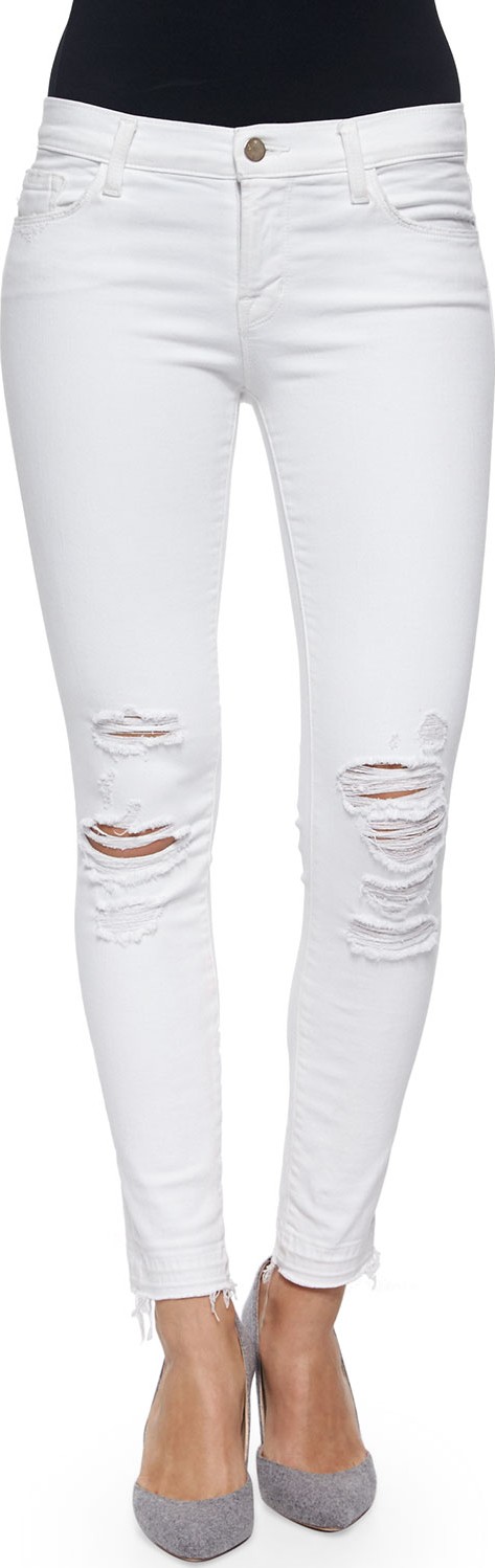 J BRAND Low-Rise Skinny Crop Jeans, Demented