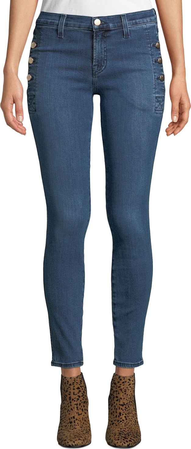 J BRAND Zion Mid-Rise Skinny W/ Button Pockets