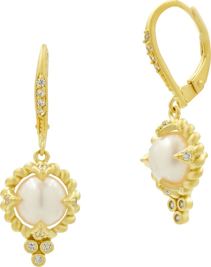 Freida Rothman Textured Small Drop Earrings