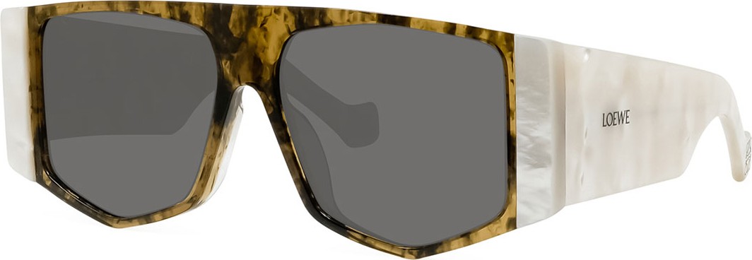 LOEWE Two-Tone Acetate Shield Sunglasses