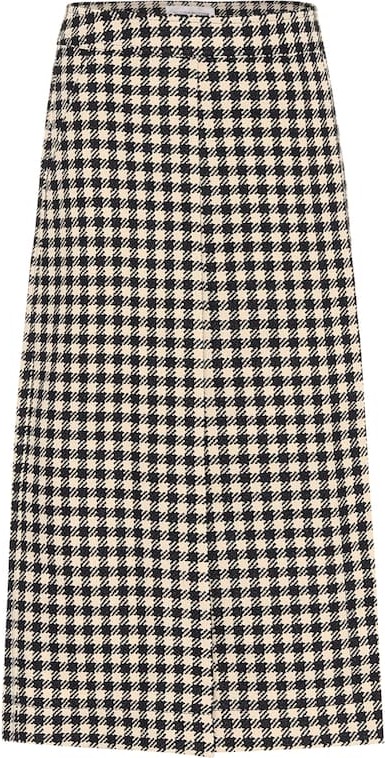 Victoria Beckham Houndstooth wrap skirt