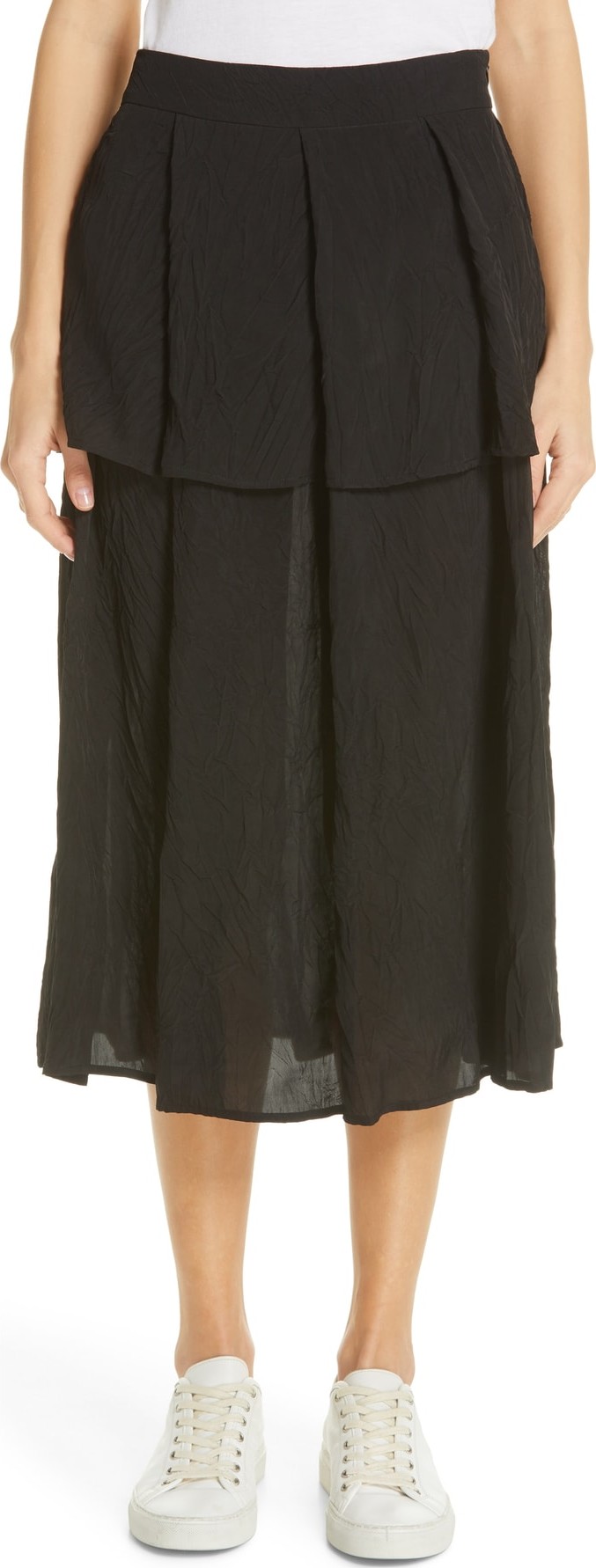 Sara Lanzi Pleat Midi Skirt