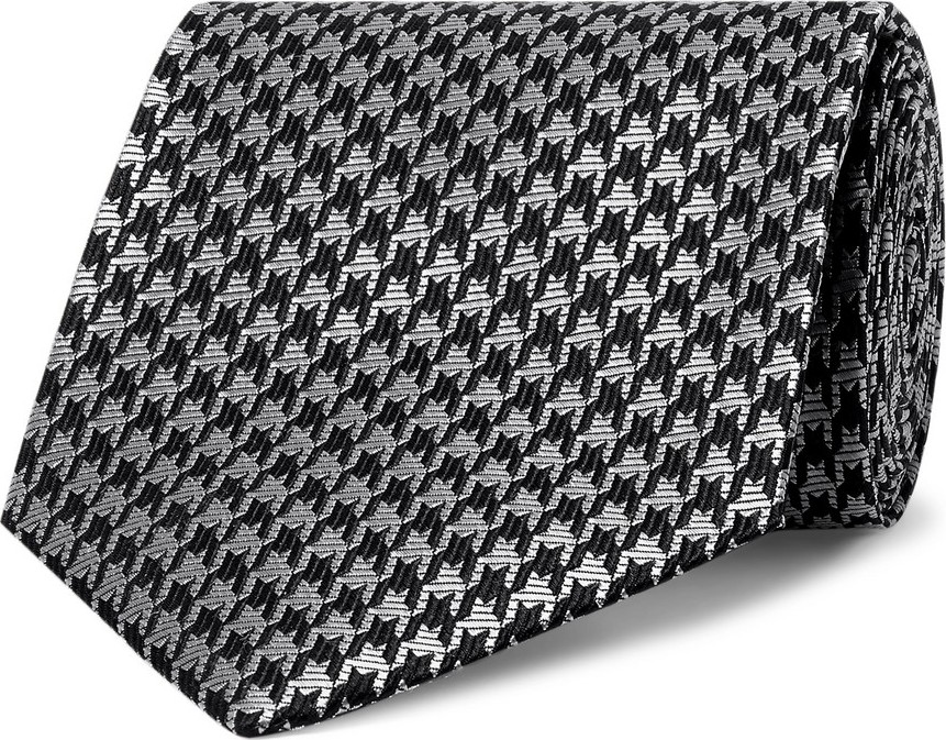 TOM FORD 8cm Houndstooth Silk-Blend Tie