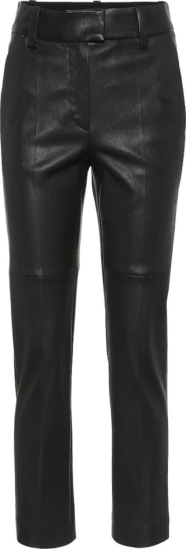 Brunello Cucinelli Cropped leather pants
