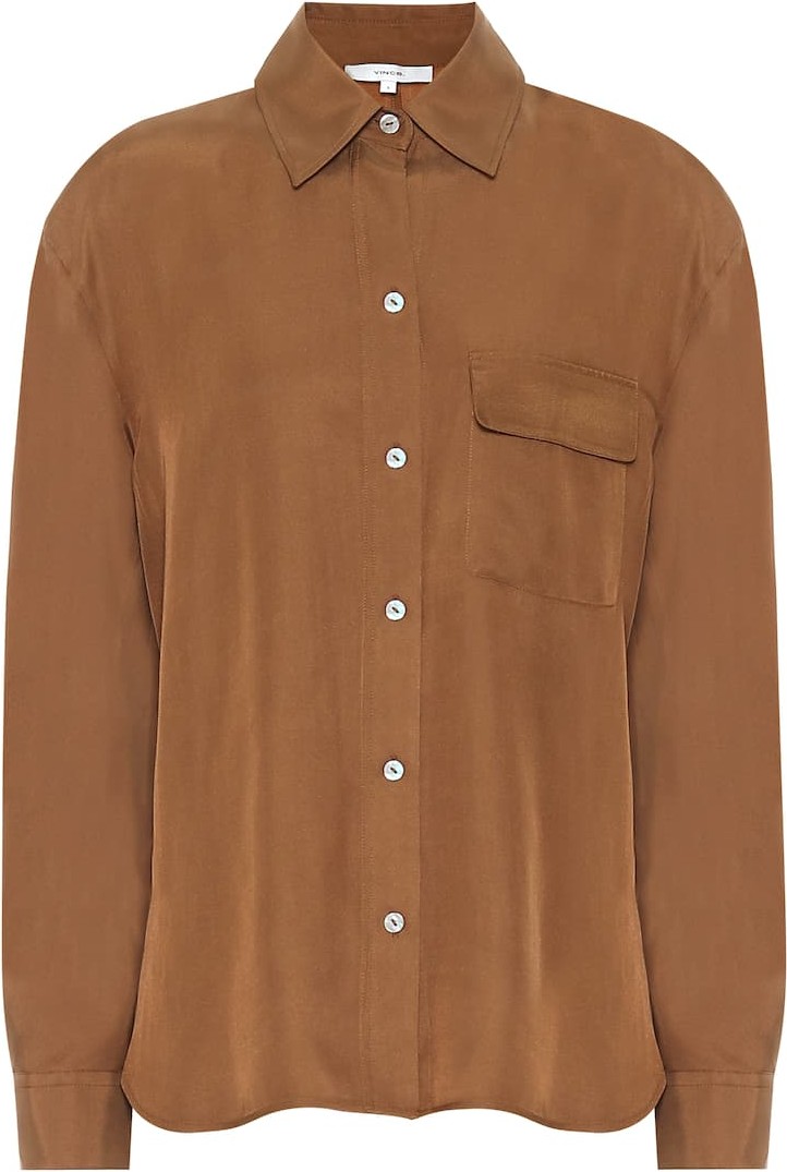 Vince Silk-blend shirt