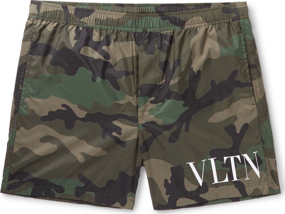 Valentino Mid-Length Printed Swim Shorts