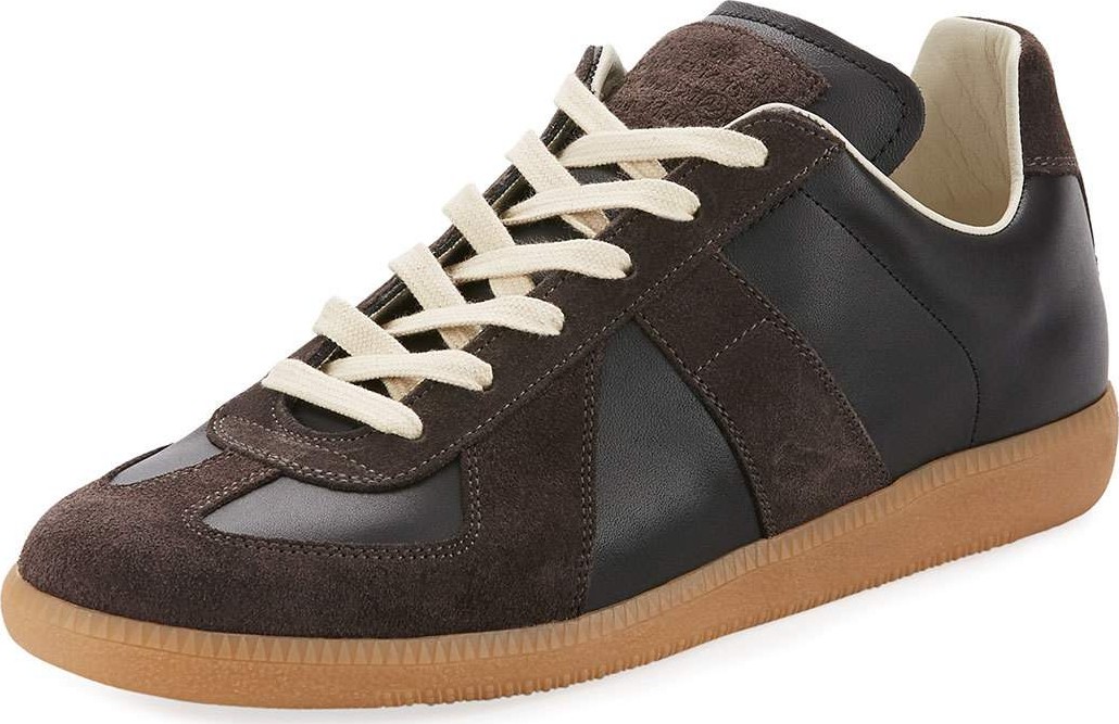 Maison Margiela Men's Replica Leather & Suede Low-Top Sneakers