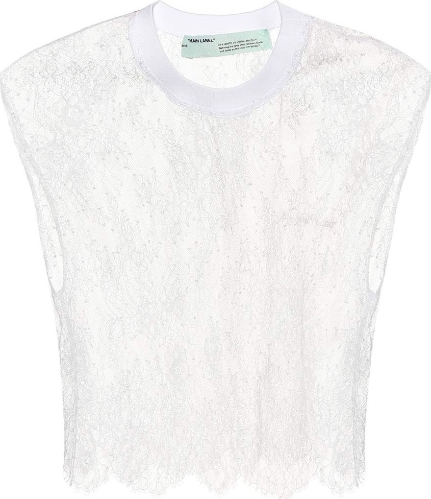 Off White Lace crop top