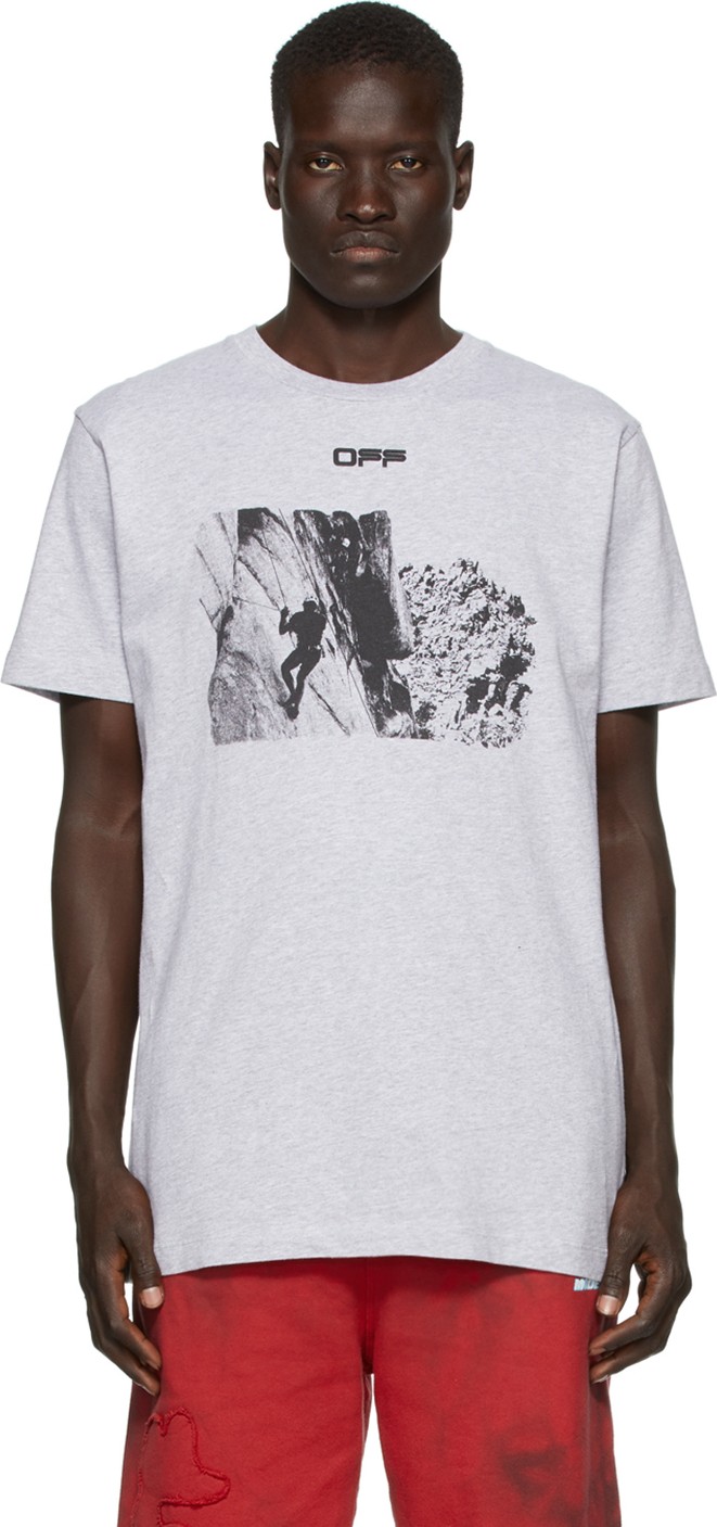 Off White Grey Climb T-Shirt