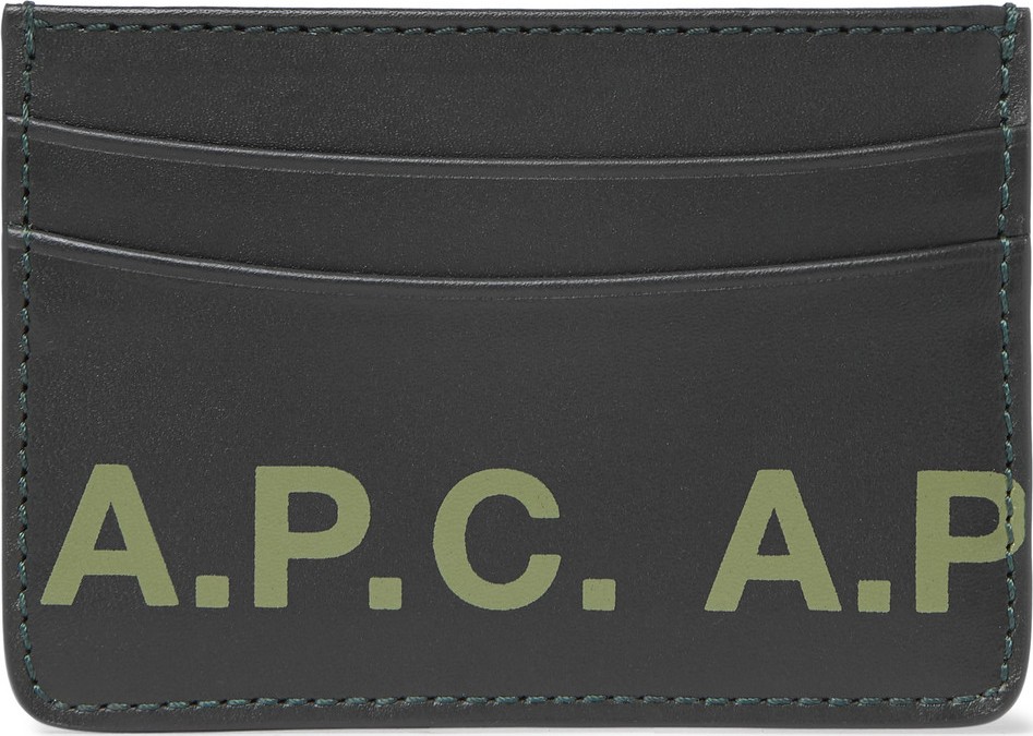 A.P.C. Andre Logo-Print Leather Cardholder