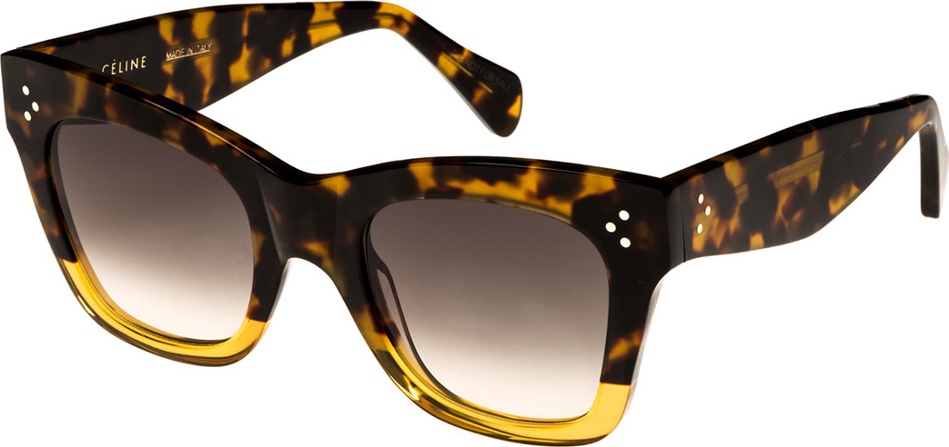 Celine Two-Tone Gradient Cat-Eye Sunglasses, Dark Brown