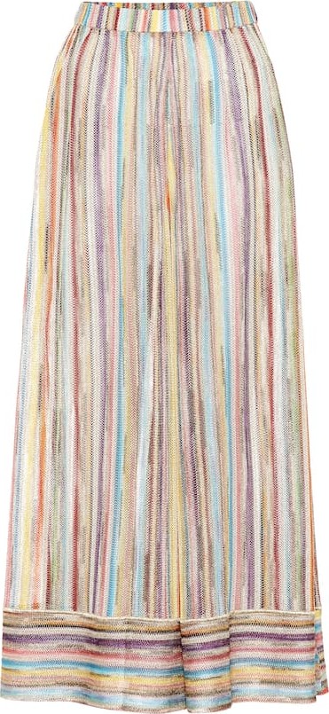 Missoni Metallic knit wide-leg pants